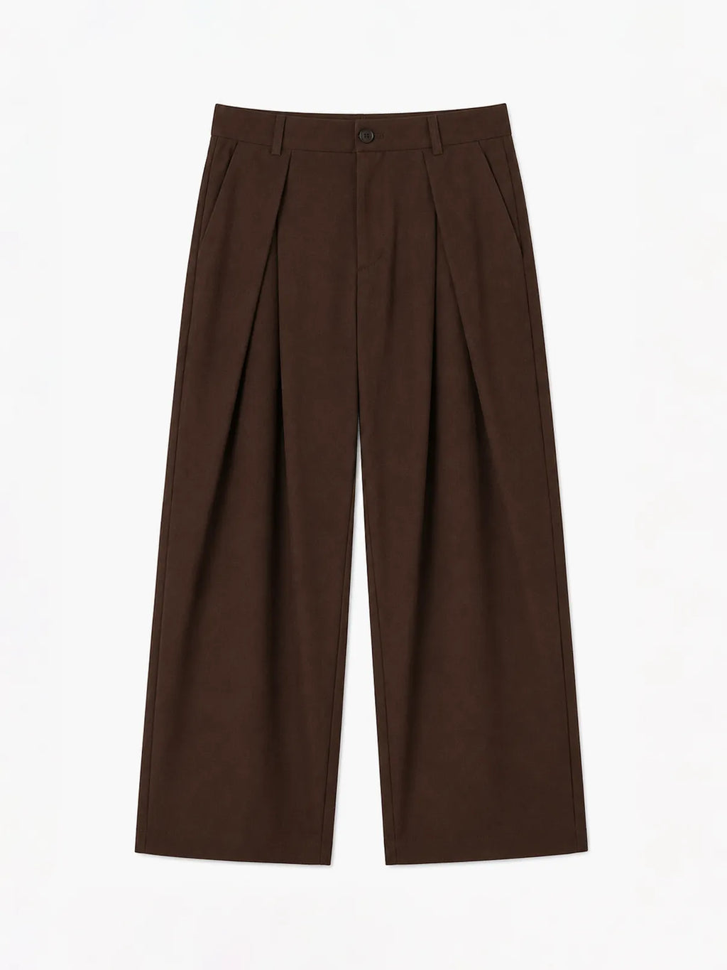 Brown Pleated Trousers