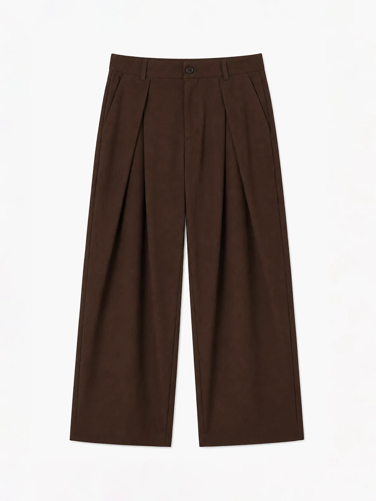 Brown Pleated Trousers