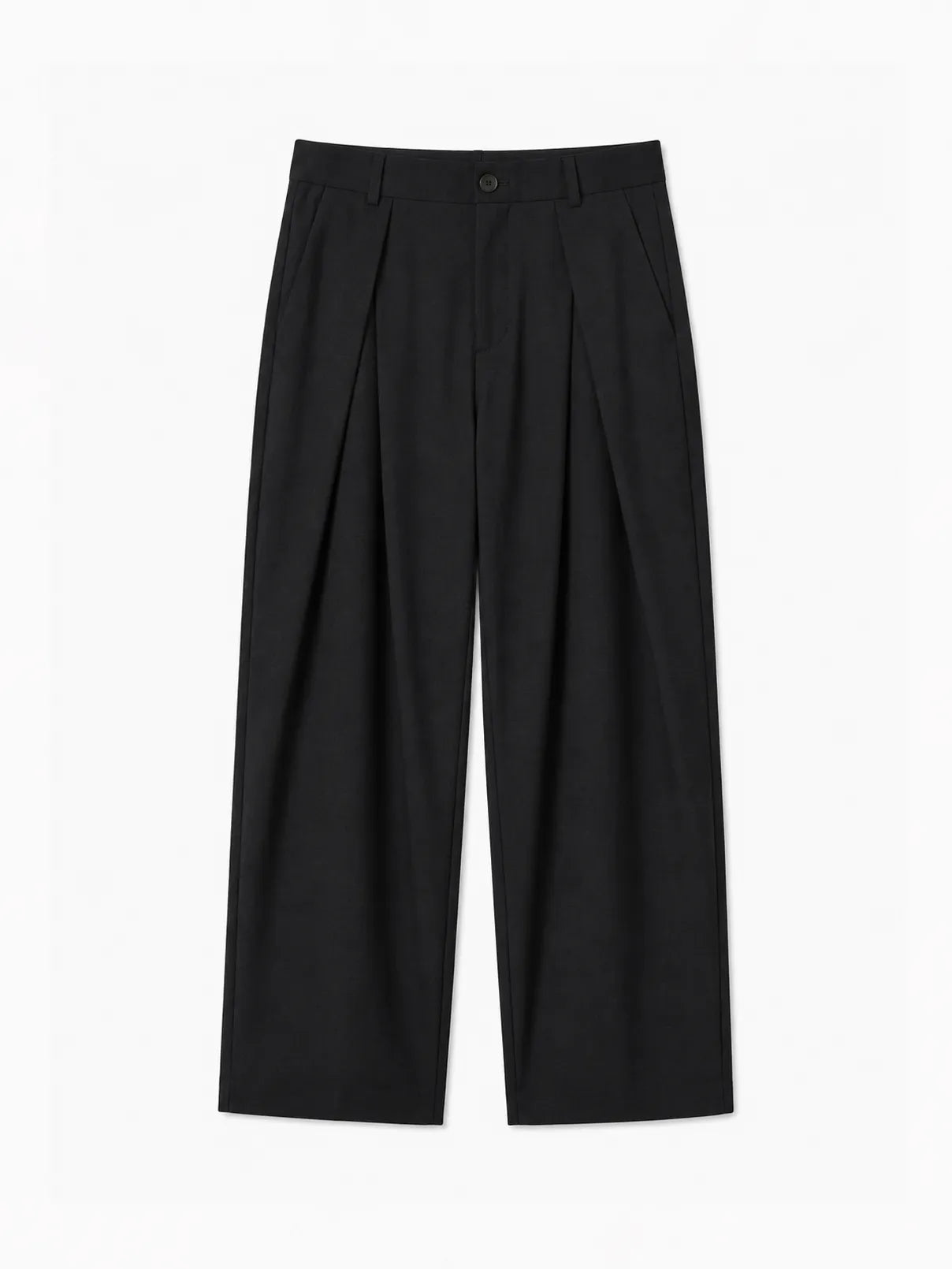 Black Pleated Trousers