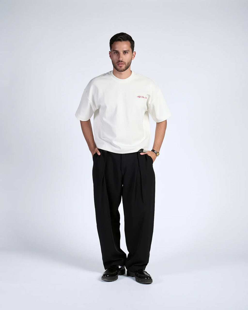 Black Pleated Trousers