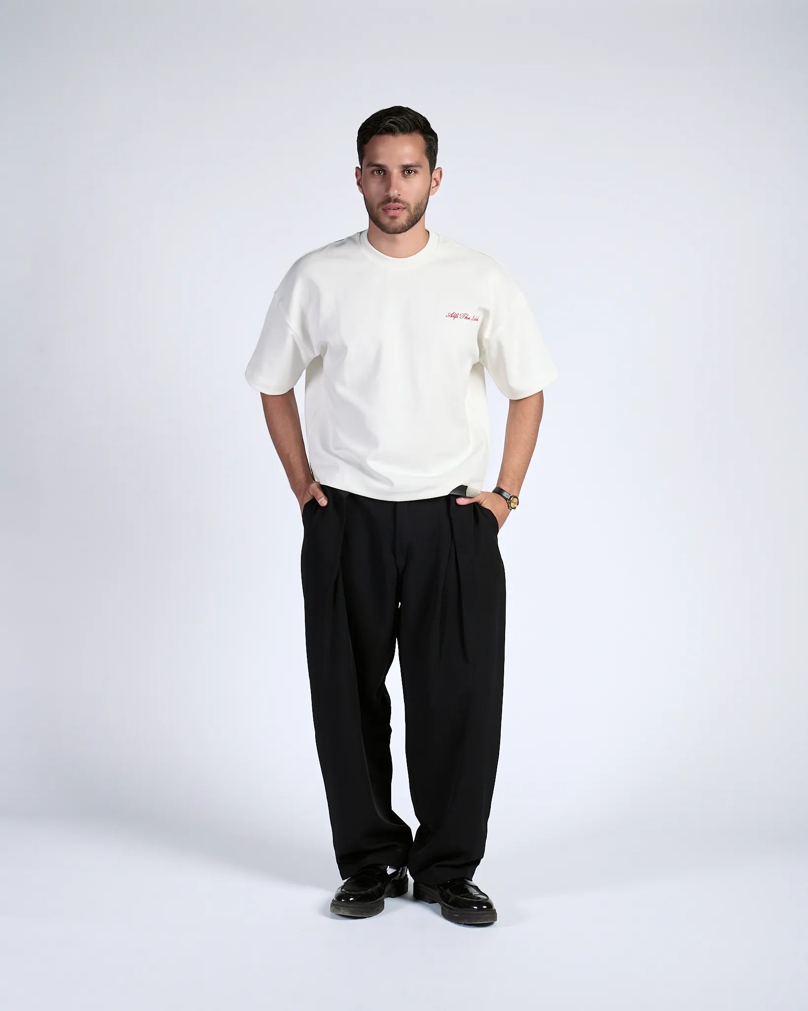 Black Pleated Trousers