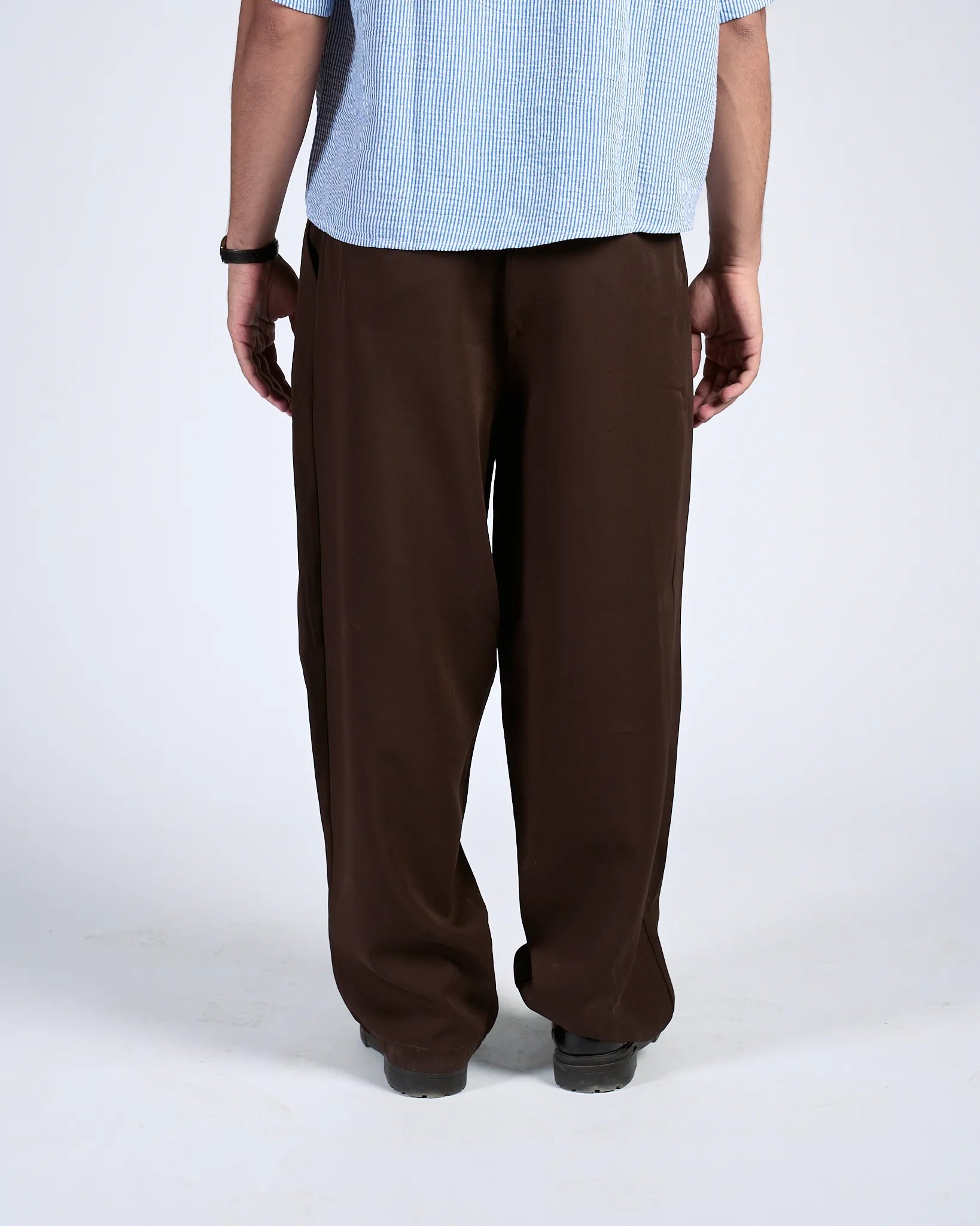 Brown Pleated Trousers