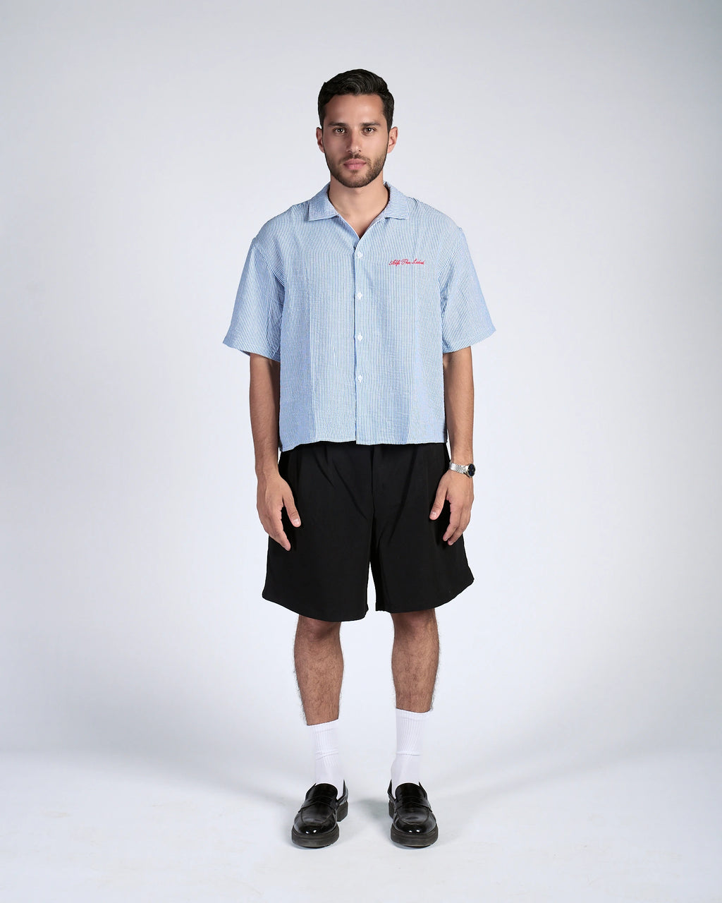 Black Pleated Shorts