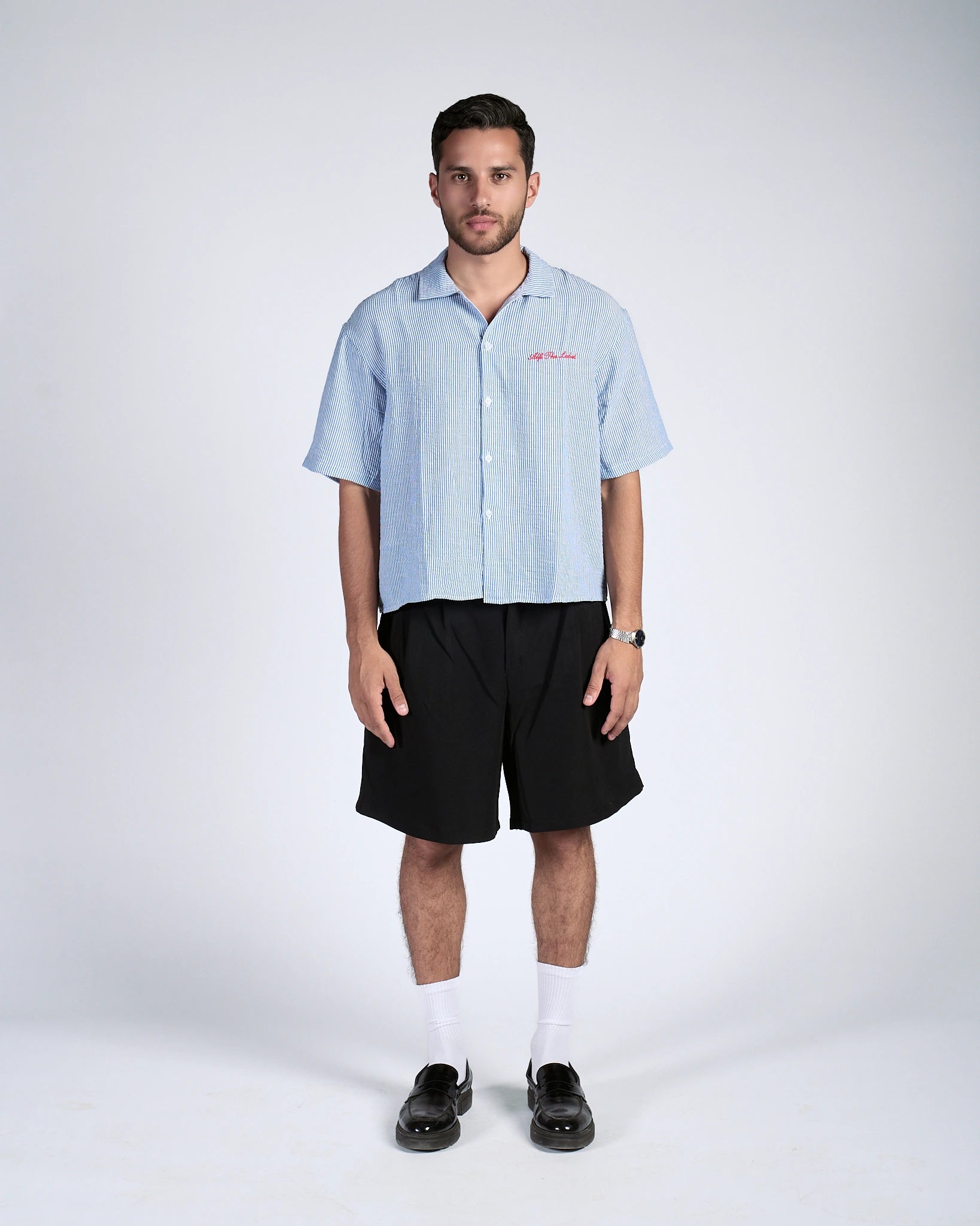 Black Pleated Shorts