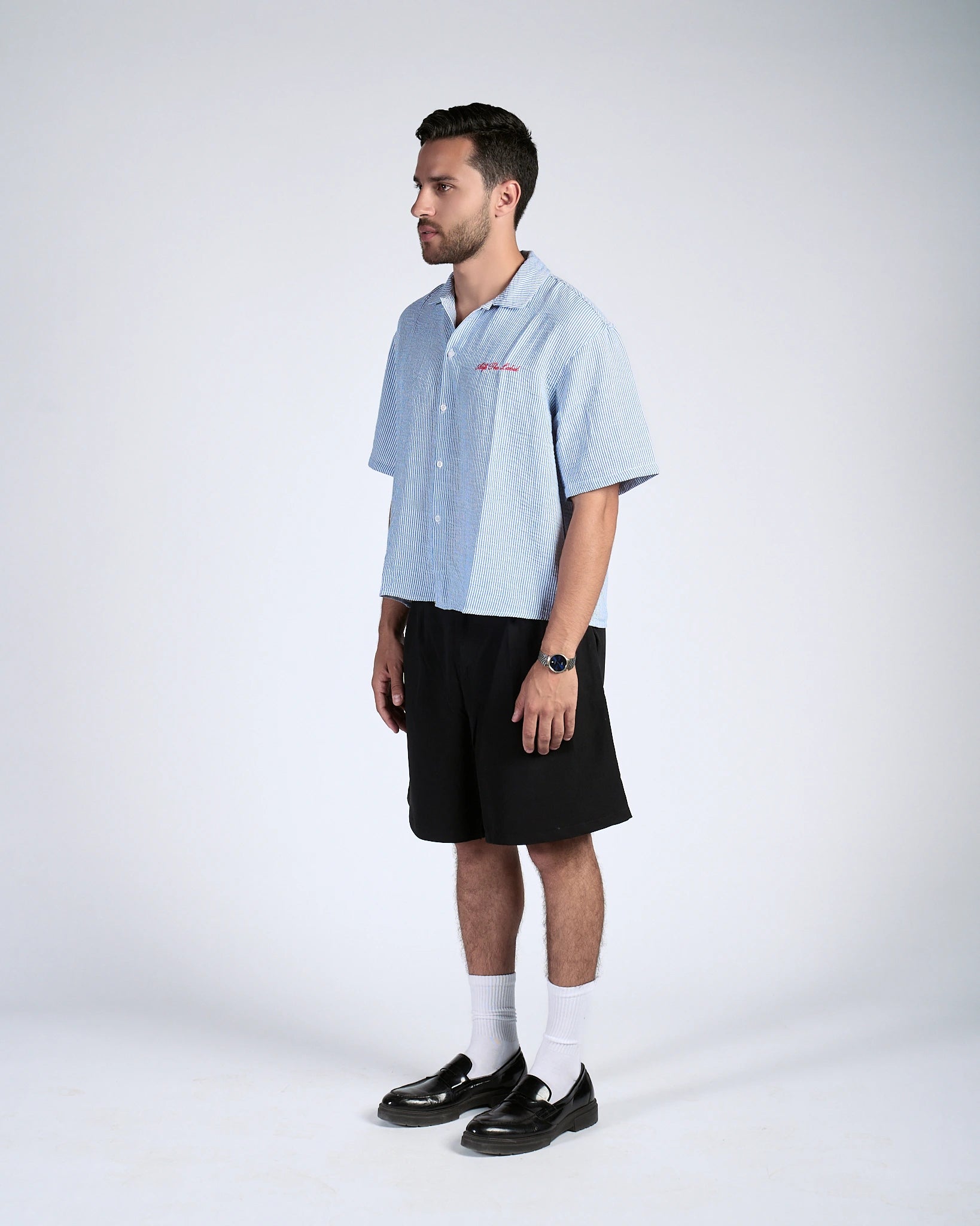 Black Pleated Shorts