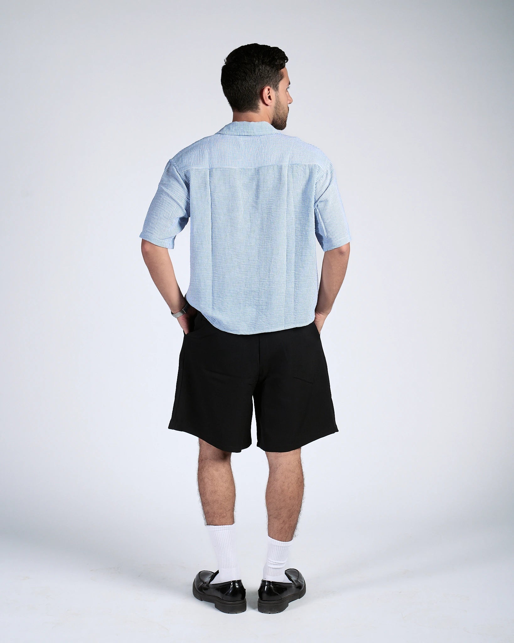Black Pleated Shorts