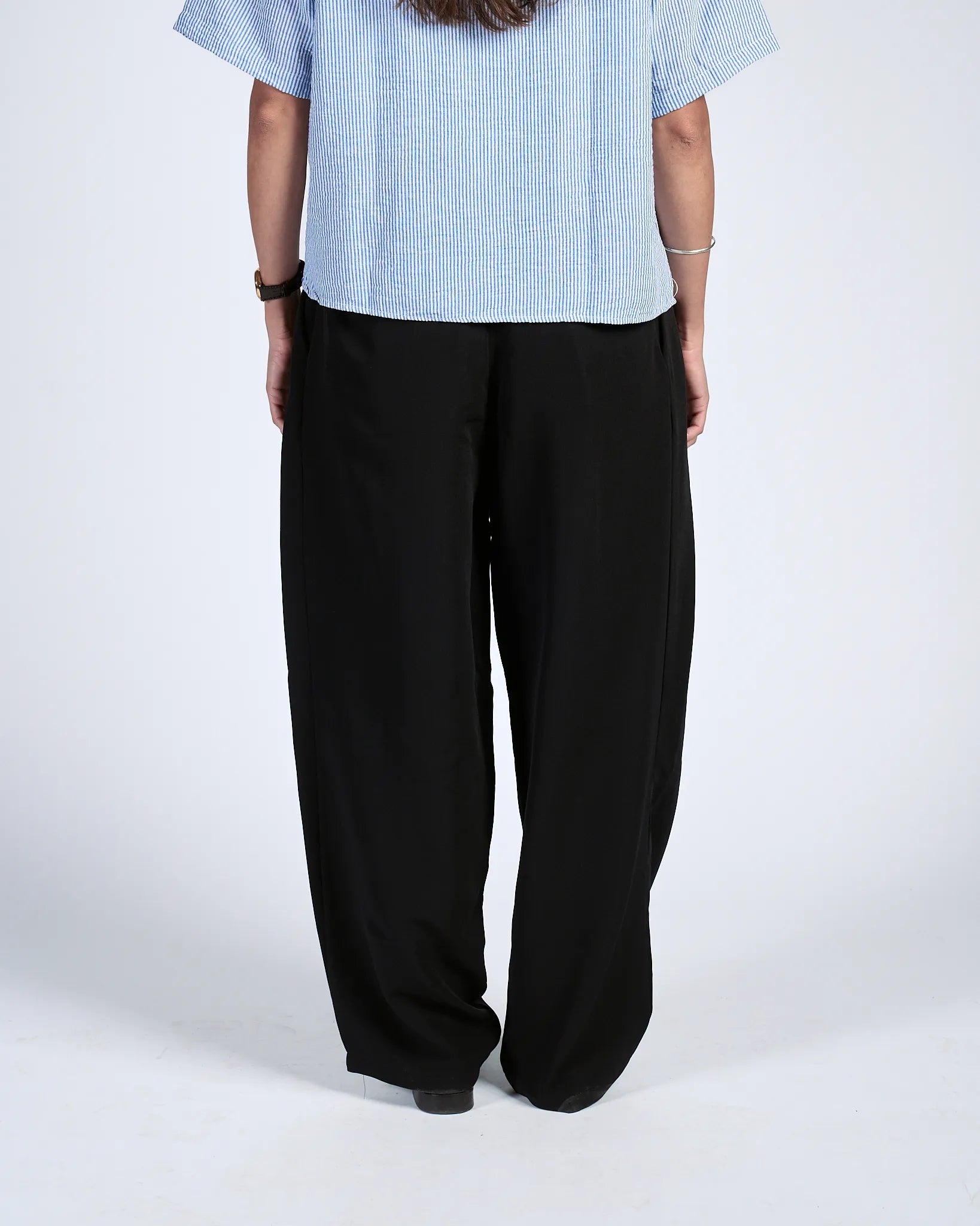 Black Pleated Trousers