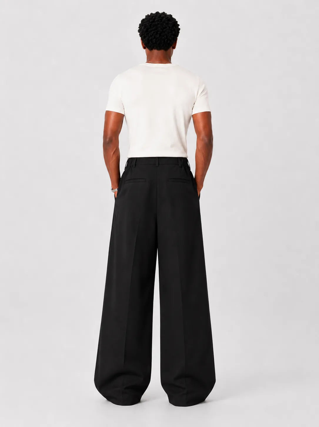 Black Pleated Trousers