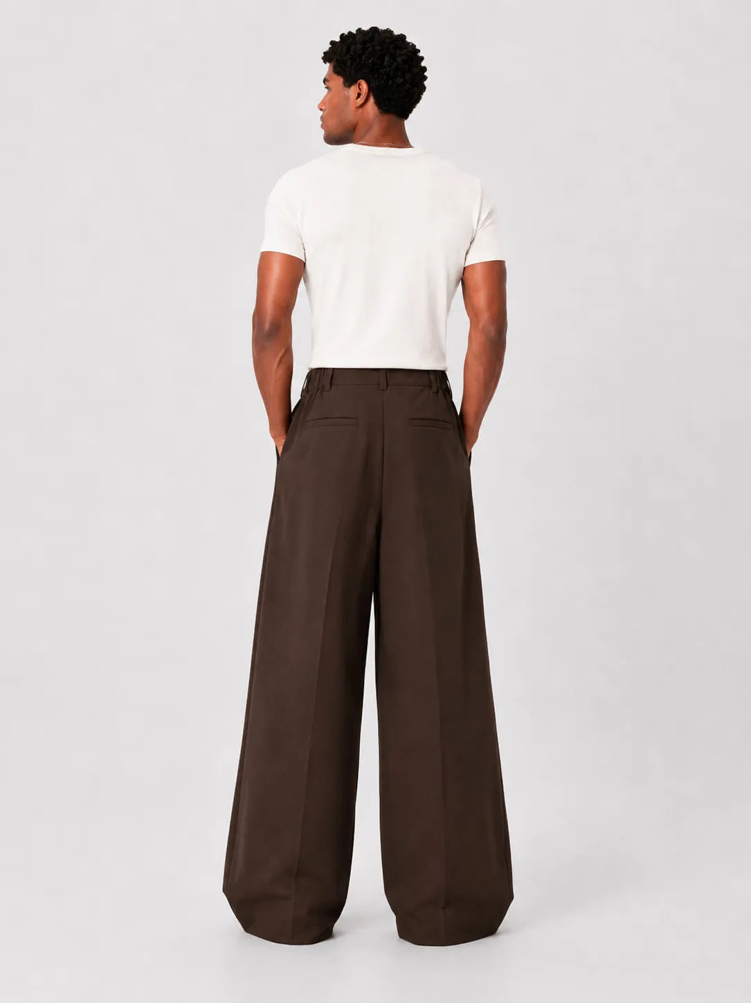 Brown Pleated Trousers