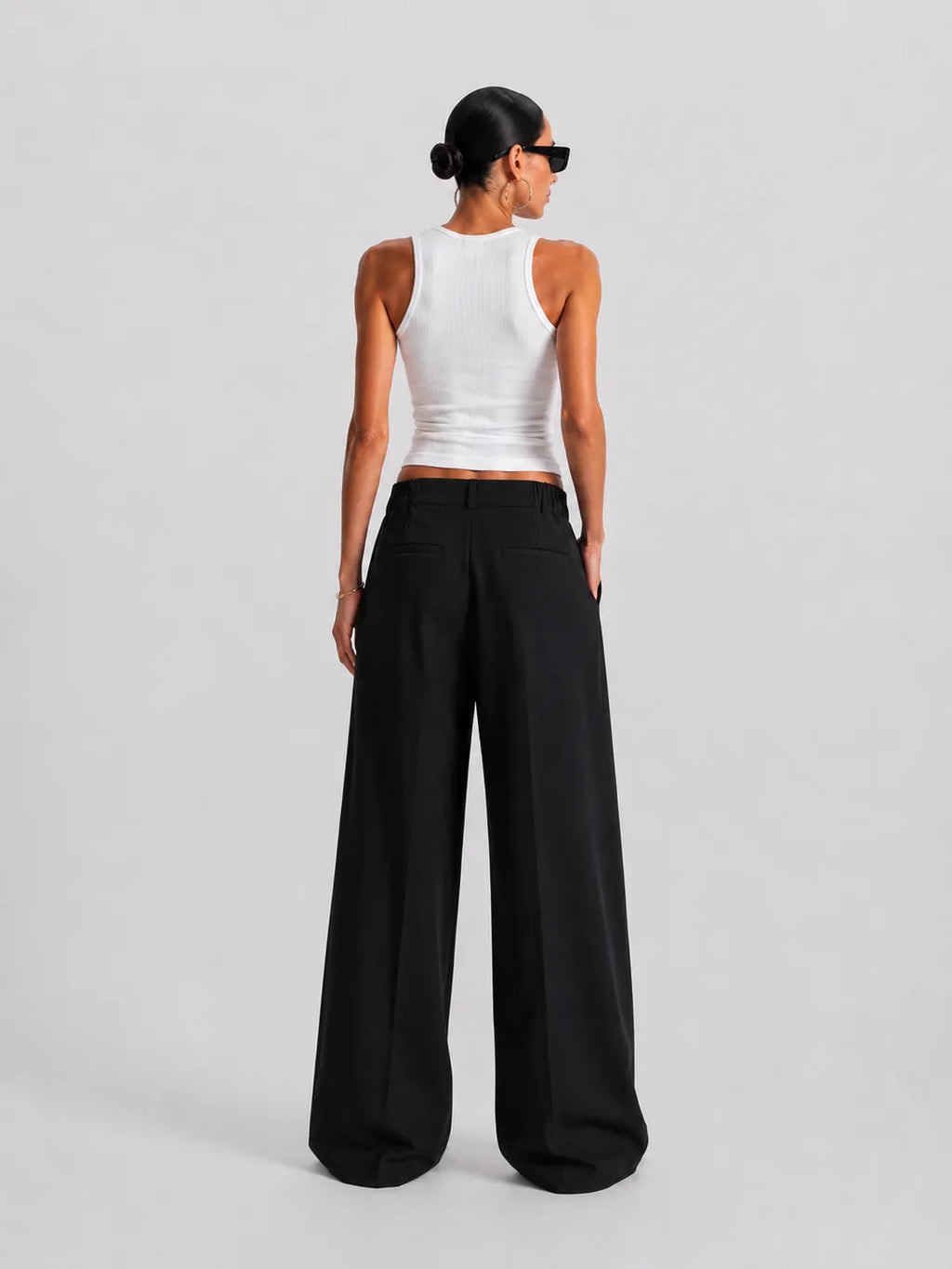 Black Pleated Trousers