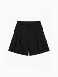 Black Pleated Shorts