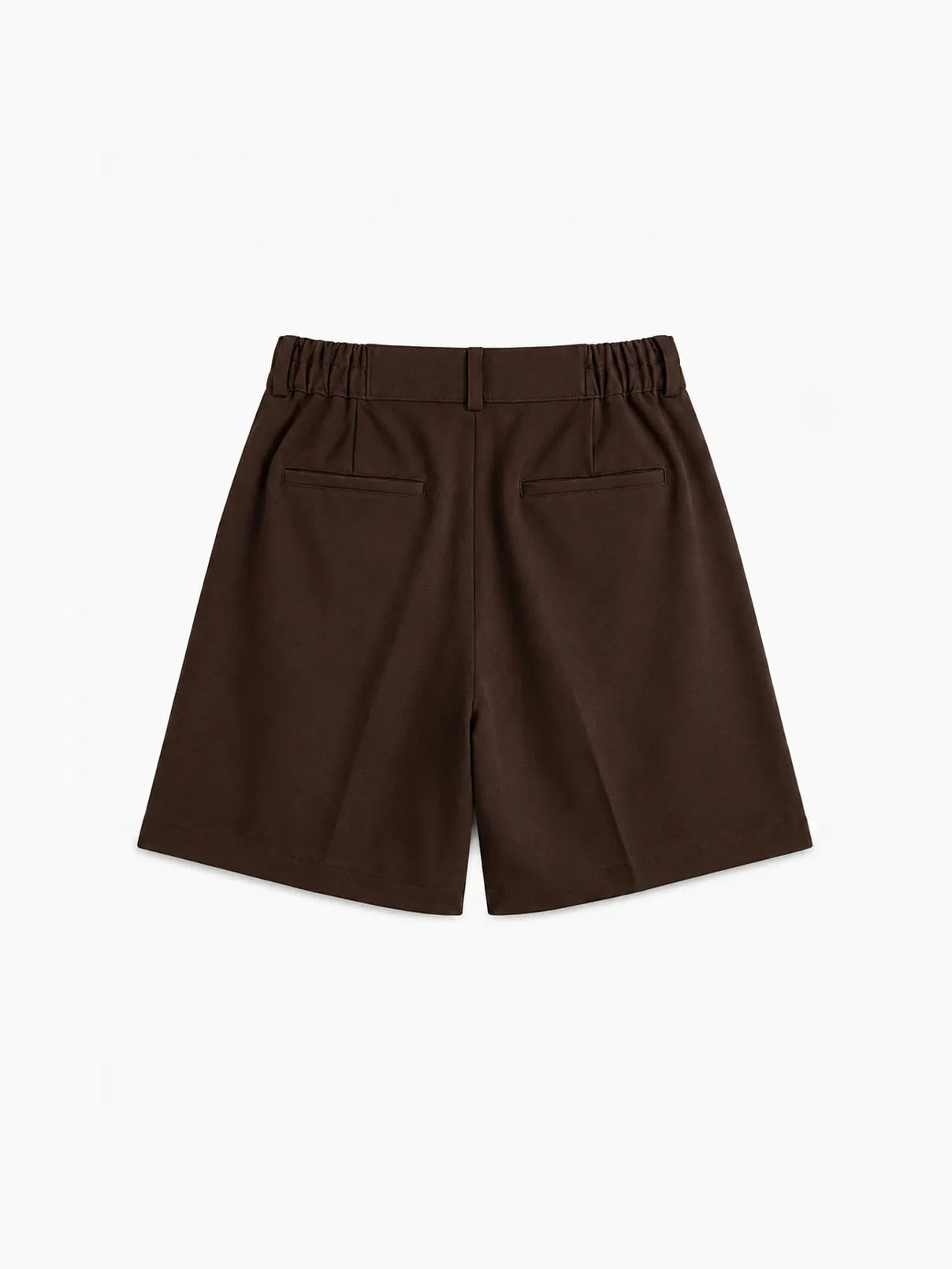 Brown Pleated Shorts