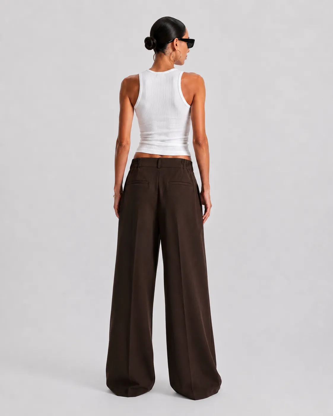 Brown Pleated Trousers