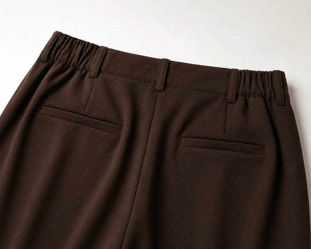 Brown Pleated Trousers