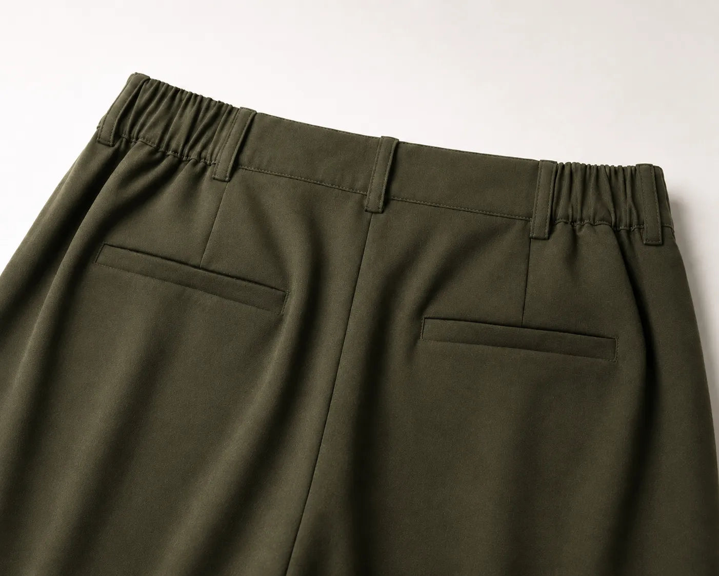 Olive Pleated Shorts