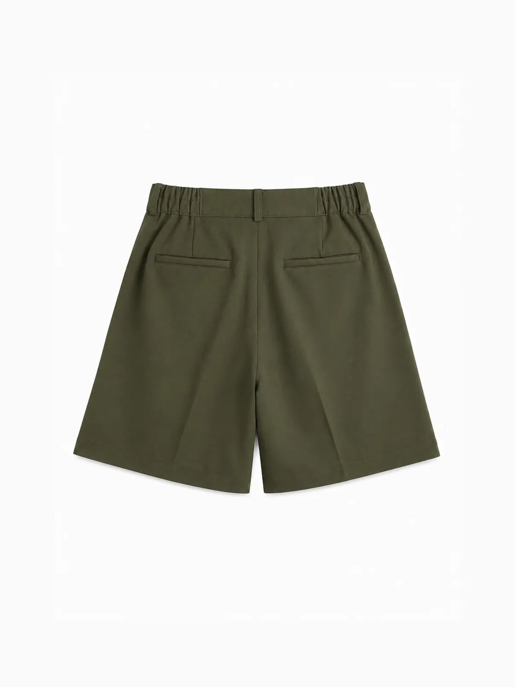 Olive Pleated Shorts