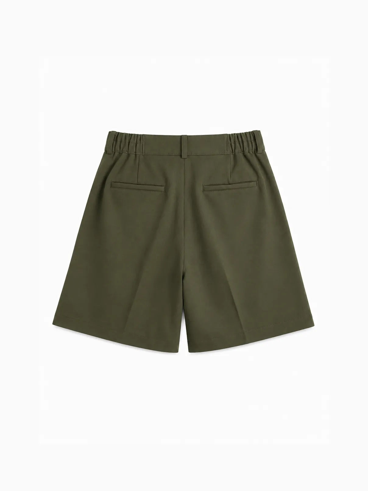 Olive Pleated Shorts