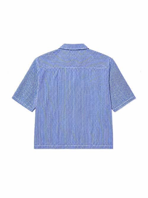 Boxy Blue Pinstripe Shirt