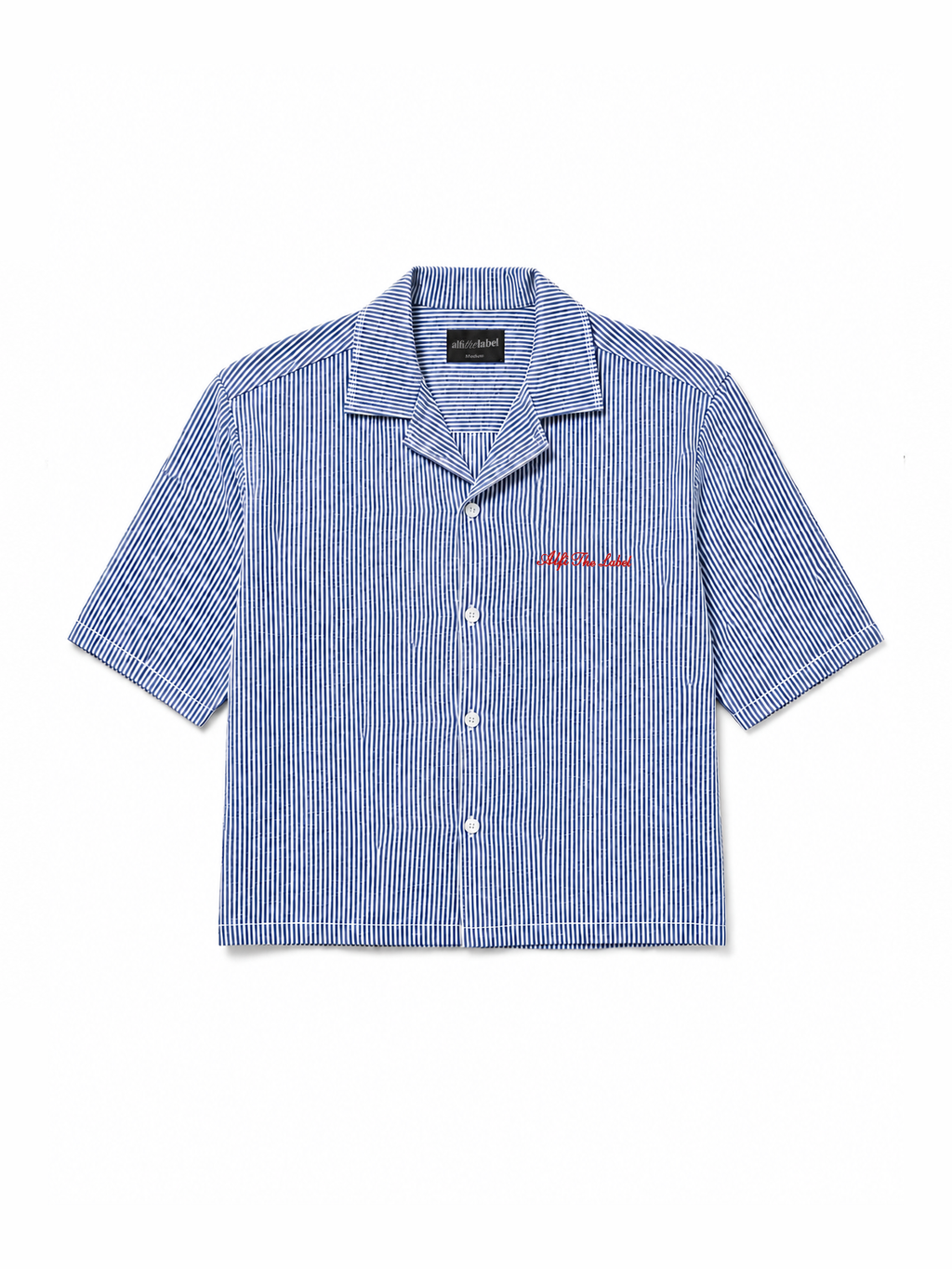 Boxy Blue Pinstripe Shirt