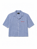 Boxy Blue Pinstripe Shirt